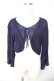 画像1: an another angelus / レースモチーフ使いニットボレロ  紺 Y-26-01-22-077-LO-TO-SZ-ZY (1)