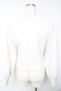 画像2: axes femme / アソート釦フェザーニットカーディガン  白 Y-26-01-22-080-AX-TO-SZ-ZY
