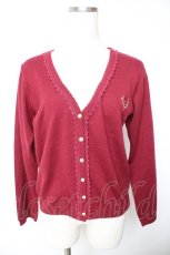画像1: axes femme / バラ刺繍カーディガン M ワイン Y-26-01-22-081-AX-TO-SZ-ZY (1)