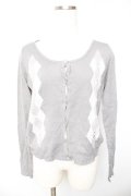 axes femme / アーガイルJQカーディガン M グレー Y-26-01-22-082-AX-TO-SZ-ZY
