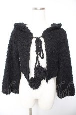 画像1: BPN / フード付きニットポンチョ M 黒 Y-26-01-22-083-GO-TO-SZ-ZTC065 (1)