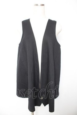 画像1: Sixh / 背中合きロングジレ  黒 Y-26-01-22-084-HN-TO-SZ-ZY