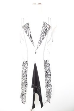 画像1: ALGONQUINS / レース切替ロングベスト  白 Y-26-01-22-087-AL-TO-SZ-ZY