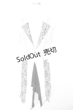 画像1: ALGONQUINS / レース切替ロングベスト  白 Y-26-01-22-087-AL-TO-SZ-ZI