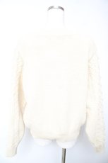 画像2: F i.n.t / アラン柄ストレッチニットプルオーバー F アイボリー Y-26-01-22-090-CA-TO-SZ-ZT623 (2)