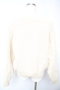 画像2: F i.n.t / アラン柄ストレッチニットプルオーバー F アイボリー Y-26-01-22-090-CA-TO-SZ-ZY