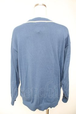 画像2: F i.n.t / ローズエンブレム釦腰丈ニットカーディガン F ブルー Y-26-01-22-092-CA-TO-SZ-ZY