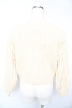 画像2: F i.n.t / モノグラムロゴ刺繍ケーブルニットカーディガン F クリーム Y-26-01-22-093-CA-TO-SZ-ZY