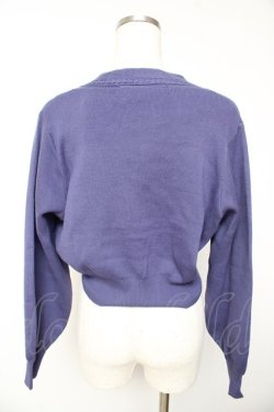 画像2: an another angelus / 飾りケーブル衿ぐりコイン釦ニットカーディガン F ブルー Y-26-01-22-094-CA-TO-SZ-ZY