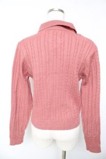 画像2: F i.n.t / モノグラムロゴ刺繍ニットポロ F ピンク Y-26-01-22-095-CA-TO-SZ-ZT624 (2)