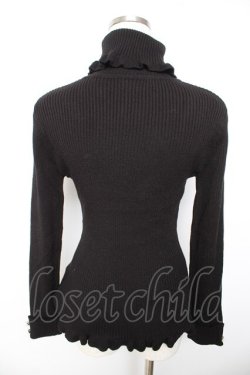 画像2: F&A / 釦付きリブタートル F ブラック Y-26-01-22-098-LO-TO-SZ-ZY