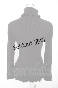 画像2: F&A / 釦付きリブタートル F ブラック Y-26-01-22-098-LO-TO-SZ-ZY