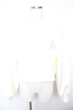 画像1: F i.n.t / 刺繍入りダンボールニットプルオーバー F アイボリー Y-26-01-22-099-CA-TO-SZ-ZY