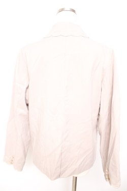 画像2: axes femme / スカラップ刺繍ダブルジャケット  グレー Y-26-01-22-103-AX-JA-SZ-ZY