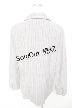 画像2: axes femme / ライン使いダブルボタンジャケット  グレー Y-26-01-22-106-AX-JA-SZ-ZY