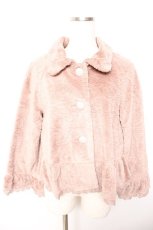 画像1: axes femme / ローズファーショートコート  ピンク Y-26-01-22-107-AX-CO-SZ-ZT623 (1)