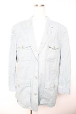 画像1: PINK HOUSE / チェック切替トレンチジャケット F サックス Y-26-01-22-112-LO-JA-SZ-ZT573 (1)