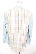 画像2: PINK HOUSE / チェック切替トレンチジャケット F サックス Y-26-01-22-112-LO-JA-SZ-ZT573 (2)