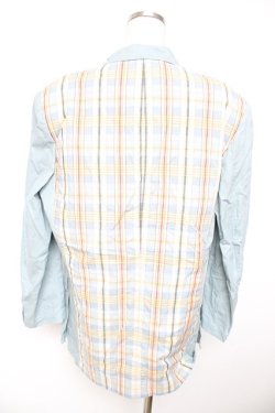 画像2: PINK HOUSE / チェック切替トレンチジャケット F サックス Y-26-01-22-112-LO-JA-SZ-ZY