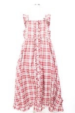 画像1: FLC / 皆方由衣コラボ/チェックフリルジャンパースカート  赤 Y-26-01-22-119-LO-OP-SZ-ZI (1)