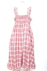 画像2: FLC / 皆方由衣コラボ/チェックフリルジャンパースカート  赤 Y-26-01-22-119-LO-OP-SZ-ZI (2)