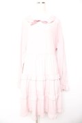 FLC / 皆方由衣コラボ/ティアードフリルワンピース  ピンク Y-26-01-22-122-LO-OP-SZ-ZY
