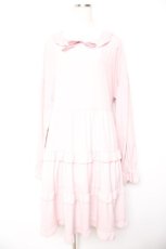 画像1: FLC / 皆方由衣コラボ/ティアードフリルワンピース  ピンク Y-26-01-22-122-LO-OP-SZ-ZI (1)
