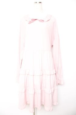 画像1: FLC / 皆方由衣コラボ/ティアードフリルワンピース  ピンク Y-26-01-22-122-LO-OP-SZ-ZY