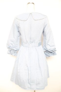 画像2: LODISPOTTO / ストライプワンピース M サックス Y-26-01-22-123-LO-OP-SZ-ZY