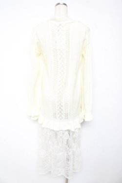 画像2: axes femme / レイヤード風デザインカーディガン  生成り Y-26-01-22-124-AX-TO-SZ-ZY