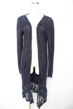 画像1: axes femme / ロングカーディガン  紺 Y-26-01-22-125-AX-TO-SZ-ZY
