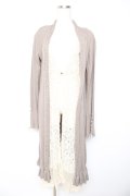 axes femme / ジレ重ね着風ロングカーディガン  グレージュ Y-26-01-22-127-AX-BL-SZ-ZY