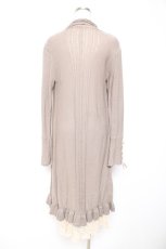 画像2: axes femme / ジレ重ね着風ロングカーディガン  グレージュ Y-26-01-22-127-AX-BL-SZ-ZT072 (2)