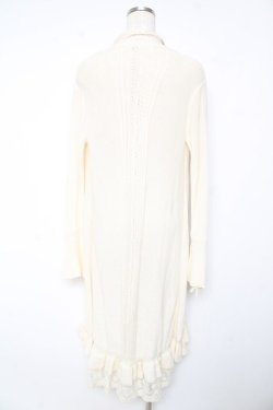 画像2: axes femme / ジレ重ね着風ロングカーディガン  生成り Y-26-01-22-128-AX-BL-SZ-ZY