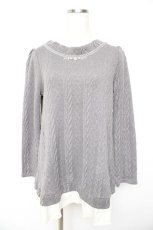画像1: axes femme / ニットレイヤードワンピース M グレー Y-26-01-22-129-AX-OP-SZ-ZT498 (1)