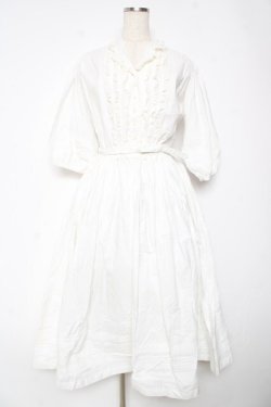 画像1: PINK HOUSE / レース使い裾タックワンピース F 白 Y-26-01-22-132-LO-OP-SZ-ZY