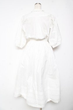 画像2: PINK HOUSE / レース使い裾タックワンピース F 白 Y-26-01-22-132-LO-OP-SZ-ZY