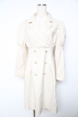 画像1: axes femme POETIQUE / ダブル釦タックデザインワンピース M ベージュ Y-26-01-22-134-AX-OP-SZ-ZY