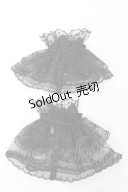 画像2: Chalmiere / クロスレースお袖留め  黒 Y-26-01-22-019-LO-ZA-SZ-ZY