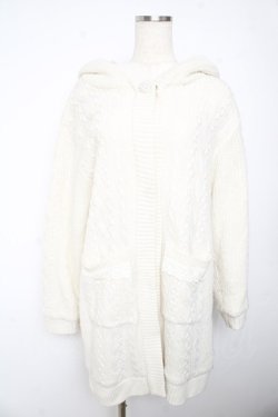 画像1: axes femme / 裏ボアコーデイガン  生成り Y-26-01-22-141-AX-JA-SZ-ZTC053