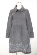 axes femme / オーナメント刺繍入りコート L グレー Y-26-01-22-146-AX-CO-SZ-ZTC046
