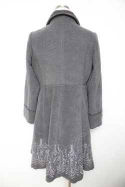 画像2: axes femme / オーナメント刺繍入りコート L グレー Y-26-01-22-146-AX-CO-SZ-ZTC046