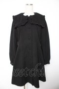 axes femme POETIQUE / セーラーカラーコート  黒 Y-26-01-22-147-AX-CO-SZ-ZTC049