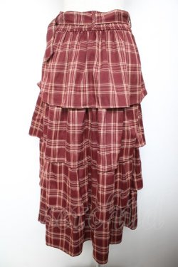 画像2: axes femme / ボリュームティアードスカート  ワイン Y-26-01-22-150-AX-SK-SZ-ZY