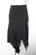 BPN / レースアップランダムスカート M 黒 Y-26-01-22-151-GO-SK-SZ-ZY