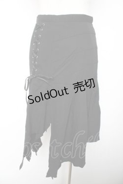 画像2: BPN / レースアップランダムスカート M 黒 Y-26-01-22-151-GO-SK-SZ-ZY