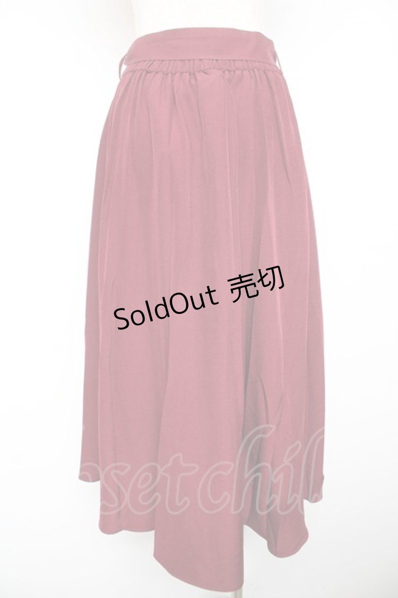 画像2: axes femme / バイカラーレースフリルスカート F ワイン Y-26-01-22-154-AX-SK-SZ-ZI (2)