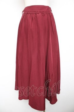 画像2: axes femme / バイカラーレースフリルスカート F ワイン Y-26-01-22-154-AX-SK-SZ-ZY