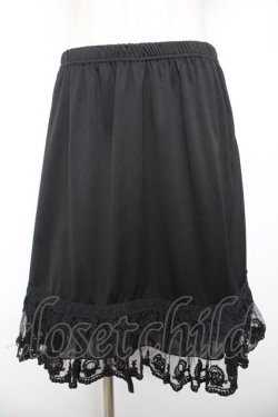 画像1: axes femme / プチバラペチスカート  黒 Y-26-01-22-158-AX-SK-SZ-ZY