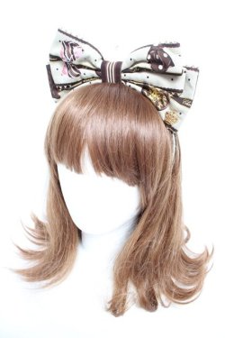 画像1: Angelic Pretty /  Chocolate Rosetteカチューシャ  ベージュ Y-26-01-22-022-AP-AC-SZ-ZY